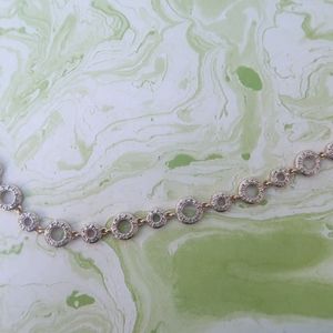 Sterling silver two tone bracelet